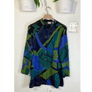 Chico's Appliqué Patchwork Tunic Top